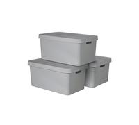 INFINITY Set de 3 boîtes de rangement avec couvercle 45L