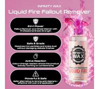 Infinity Wax Liquid Fire 1L - pH Neutre 2-en-1 Fallout & Wheel Cleaner, Formule de Changement de Couleur pour la Peinture, Le Verre, Les alliages et Les revêtements céramiques