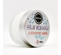 Infinity Wax Synergy Ceramic Wax 200ml - Cire synthétique ultra durable avec SiO, fluoropolymère et mélange PE - Protection de 14 mois, 124° Angle de contact avec l’eau, couvre jusqu’à 25 véhicules
