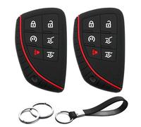 INFIPAR Lot de 2 coques de protection pour istance à 6 boutons compatibles avec Chevrolet Colorado Suburban Tahoe Buick Envision GMC Canyon Yukon XL Honda Prologue