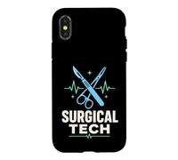 Infirmier Bloc Opératoire Couteau Ciseaux ECG Cœur Coque pour iPhone X/XS