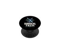 Infirmier Bloc Opératoire Couteau Ciseaux ECG Cœur PopSockets PopGrip Adhésif