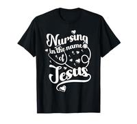 Infirmière chrétienne Infirmière au nom de Jésus Foi T-Shirt