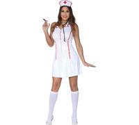 Infirmière Costume Médecins Thème de la fête Tenue d'enterrement de vie de garçon Événement de déguisement, Taille : 42 - 44 (L) Couleur : Blanc