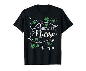 Infirmière de la Saint-Patrick, Sage-Femme, Irish Shamrock St Paddy T-Shirt