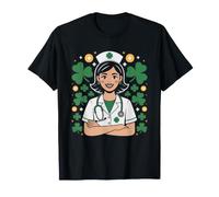 Infirmiere De La Saint Patrick Trefle T-Shirt