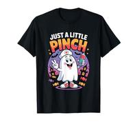 Infirmière d'Halloween drôle, juste une petite pincée, infirmière fantôme T-Shirt