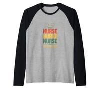 Infirmière drôle Disant Que l'infirmière Vintage Sait Plus qu'elle ne Dit Manche Raglan