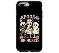 Infirmière effrayante des urgences d'Halloween squelette fantôme personnel médical RN Coque pour iPhone 7 Plus/8 Plus
