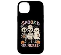 Infirmière effrayante des urgences d'Halloween squelette fantôme personnel médical RN Coque pour iPhone 14 Plus