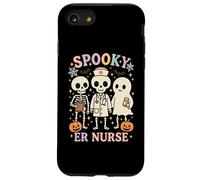 Infirmière effrayante des urgences d'Halloween squelette fantôme personnel médical RN Coque pour iPhone SE (2020) / 7 / 8