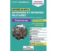 Infirmière et infirmier militaires - Concours entrée en EPPA: Concours 2023-2024 - Annales 2022 incluses