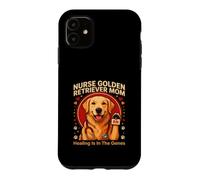 Infirmière Golden Retriever Mom Healing is in The Genes Coque pour iPhone 11