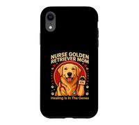 Infirmière Golden Retriever Mom Healing is in The Genes Coque pour iPhone XR