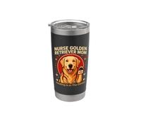 Infirmière Golden Retriever Mom Healing Is In The Genes Gobelet isotherme en acier inoxydable double paroi