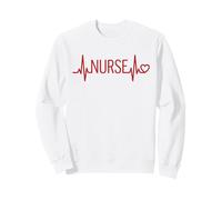 Infirmière Heartbeat EKG Pulse Design médical Professionnel Sweatshirt