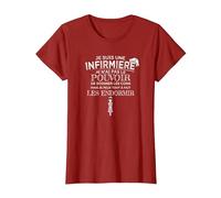 Infirmière Humour - Je ne Peux Pas soigner Les Cons T-Shirt, Femme, Canneberge, S