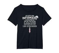 Infirmière Humour - Je ne Peux Pas soigner Les Cons T-Shirt, Femme Grandes Tailles, Noir, 5X