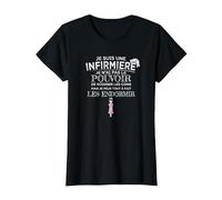 Infirmière Humour - Je ne Peux Pas soigner Les Cons T-Shirt, Femme, Noir, S