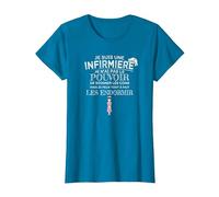 Infirmière Humour - Je ne Peux Pas soigner Les Cons T-Shirt, Femme, Saphir, L