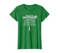 Infirmière Humour - Je ne Peux Pas soigner Les Cons T-Shirt, Femme, Vert Kelly, 3XL