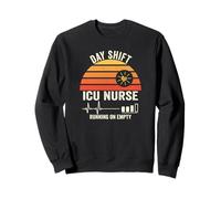Infirmière ICU Running on Empty Retro Sweatshirt