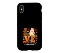 Infirmière Life Stéthoscope Halloween Fantôme Infirmière Automne Coque pour iPhone X/XS