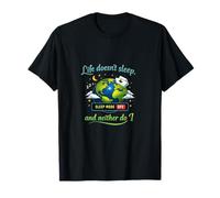 Infirmière Night Shift Life Doesnt Sleep Citation Graphique T-Shirt