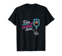 Infirmière Night Shift Neon IV Coffee Rise and Recline Later T-Shirt