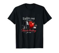 Infirmière Nuit Shift Lights Out Hearts Beating Design T-Shirt