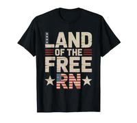 Infirmière Patriote Pays des Libres Quatre Juillet T-Shirt