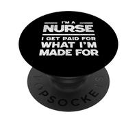Infirmière payée pour Mon Appel et Amour passionné Mon Travail PopSockets PopGrip Adhésif