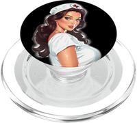 Infirmière Pin-Up Girl x Pretty Girl Infirmière Vintage PopSockets PopGrip pour MagSafe