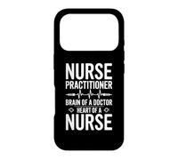 Infirmière praticienne Cerveau d'un médecin Cœur d'une infirmière Coque pour iPhone 17 Pro