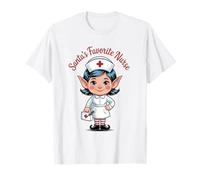 Infirmière préférée du Père Noël Mignonne Elfe Humour drôle Noël T-Shirt