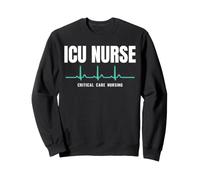 Infirmière Réanimation ICU Nurse ECG Battement de Cœur Sweatshirt