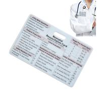 Infirmière Réanimation Néonatale Porte-Badge - Acrylique Transparent Impression Claire - Carte de Poche Réanimation Néonatale - pour Services de Maternité et Pédiatrie, Étudiants en Médecine, Internes