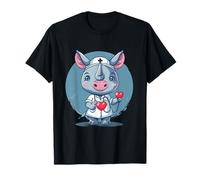 Infirmière Rhino Healthcare Stéthoscope pour amoureux du rhinocéros T-Shirt