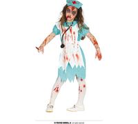 infirmière zombie verte de bloc opératoire pour enfants taille 98 - 146, taille:98/104