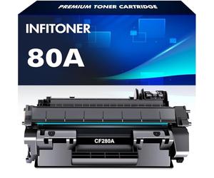 INFITONER Cartouche de Toner Compatible pour 80A CF280A 80X CF280X LaserJet Pro 400 M401dn M401dw M401n M401a M401dne M401d MFP M425dn M425dw M425 M401 (Noir, Pack de 1)