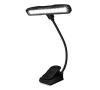 Infitronic IN10LEDNL - Lampe de pupitre à 10 LED - Lampe de piano - Lampe de lecture - Lampe à pince - 2 niveaux de sainteté - Noir