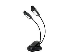Infitronic IN3LED2NL - Lampe de Pupitre à 6 LED Pour Lecture, Partitions et Livres - Lampe à Pince - Noir