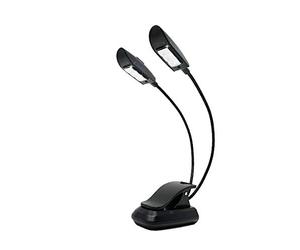 Infitronic IN3LED2NL - Lampe de Pupitre à 6 LED Pour Lecture, Partitions et Livres - Lampe à Pince - Noir