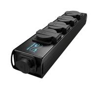 Infitronic - INPT4-TR1 - Bloc multiprise Schuko 4 Prises pour Traverse et scène - Seetronic Powertwist TR1 - Entrée/Sortie (Compatible True1) - Filetage M10, Lampe de Phase et boîtier en métal 16 A