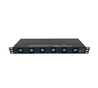 Infitronic INSV1003A - Console de Commutation à 6 canaux 19" 1HE - Multiprise - Répartiteur d'alimentation DJ Switch Gaming Power Strip (commutable Individuellement et fusible Fin)