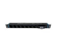 Infitronic - INSV1012-19" 7 Prises multiprise 1U avec disjoncteur/Interrupteur FI/LS