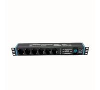 Infitronic INSV1023-19" PDU 1HE Multiprise 6 Prises avec Protection Contre Les surtensions + indicateur de Courant