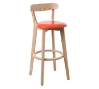 INFJMH Chaises Chaise de Bar en Bois avec Dossier 71 cm de Haut, Tabouret de Bar de comptoir de Cuisine, Chaise de Bar scandinave for Bistro, pub, café, île Comptoir(Oranje)