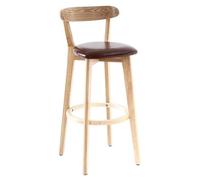 INFJMH Chaises Chaise de Bar en Bois avec Dossier 71 cm de Haut, Tabouret de Bar de comptoir de Cuisine, Chaise de Bar scandinave for Bistro, pub, café, île Comptoir(Brown)
