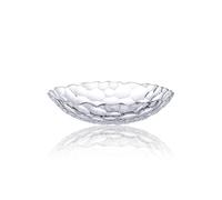 INFJMH Corbeille Bol à fruits décoratif en verre cristal, bol de service rond, support à fruits de comptoir, panier de rangement for centres de table, décoration d'intérieur bol(Clear,25x6cm)